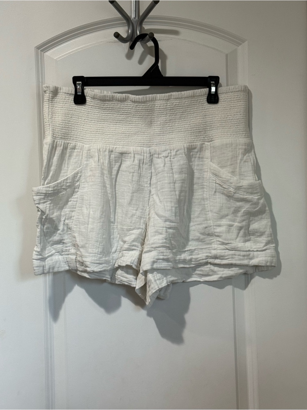 Anthropologie Gauzy White Shorts